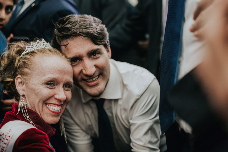 Miss Wheelchair Canada meeting Justin Trudeau, Prime Minister of Canada