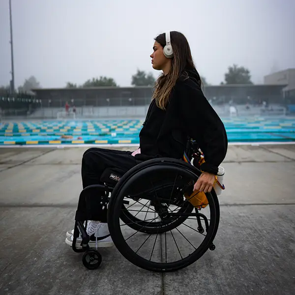 Eden Schroeder at the pool