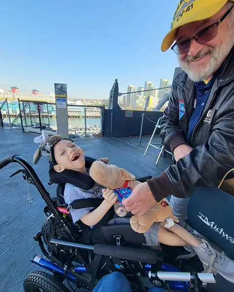 Elijah visiting the USS Midway Museum