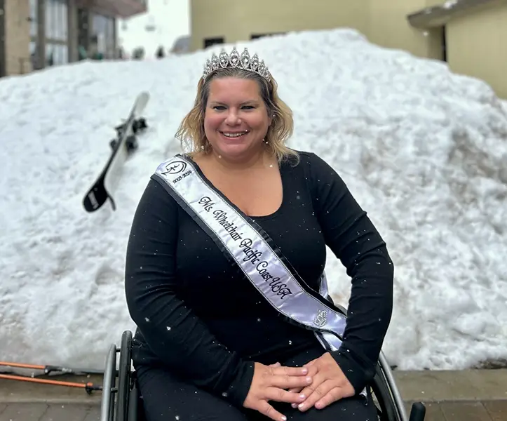 Melinda in her Ms. Wheelchair Pacific Coast USA sash