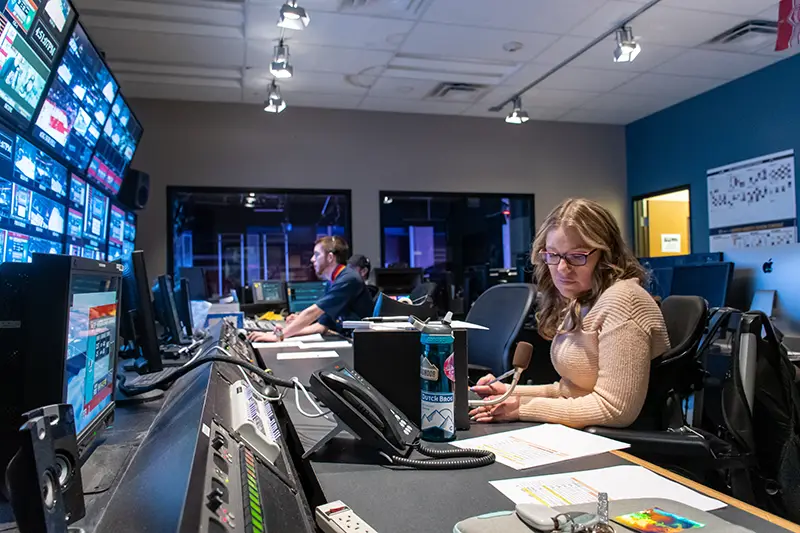 Jenny at her producer station