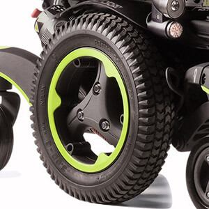 Drive Wheel, 14", Solid, Knobby, Black